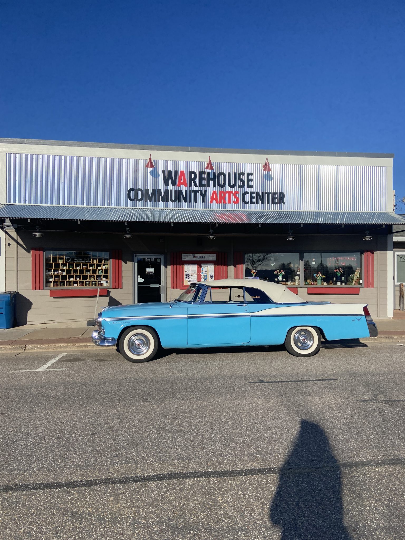 Classic Car in front of Warehouse