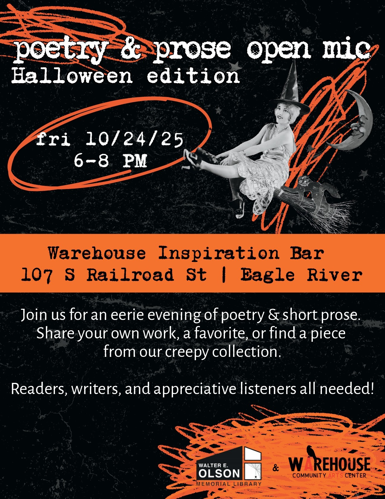 Friday October 24 - poetry & prose open mic