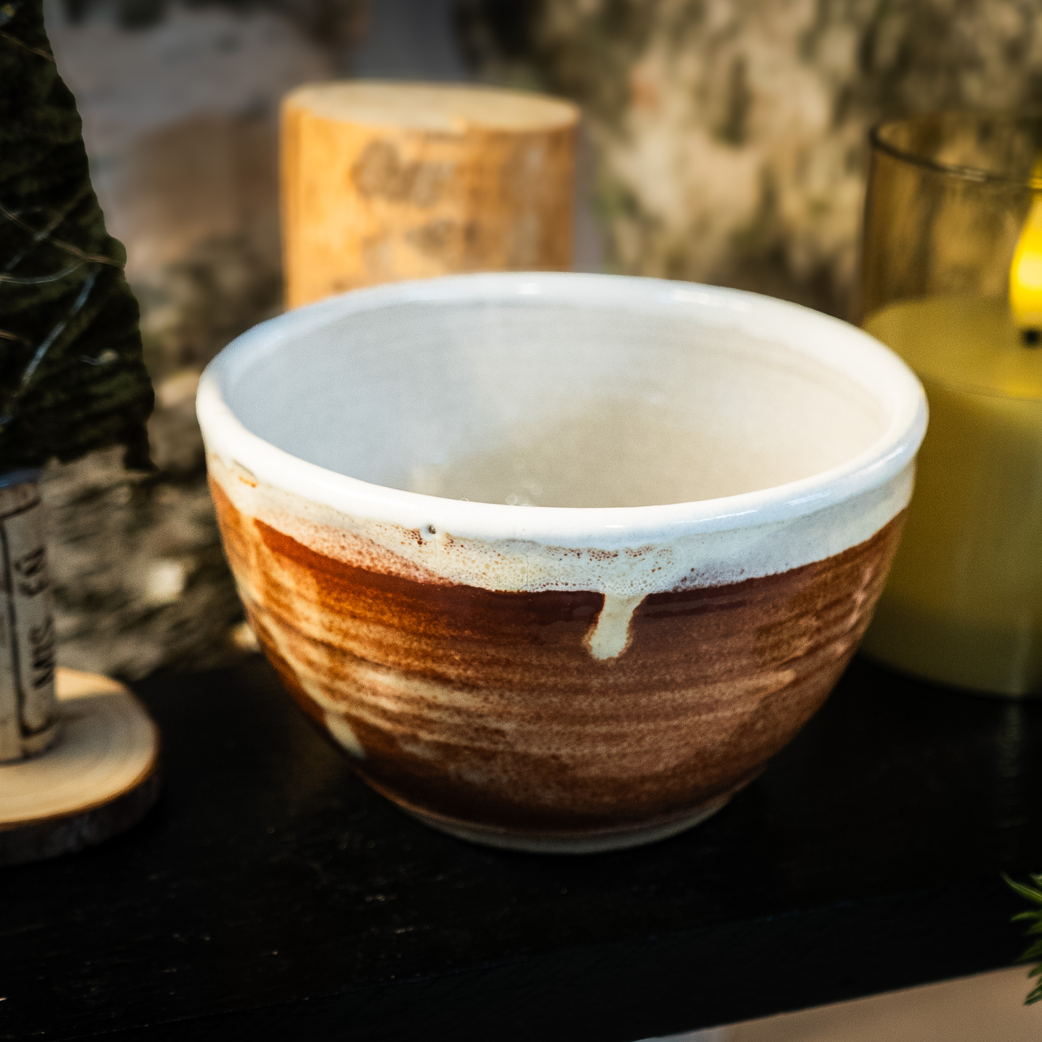 Brown white interior bowl 2