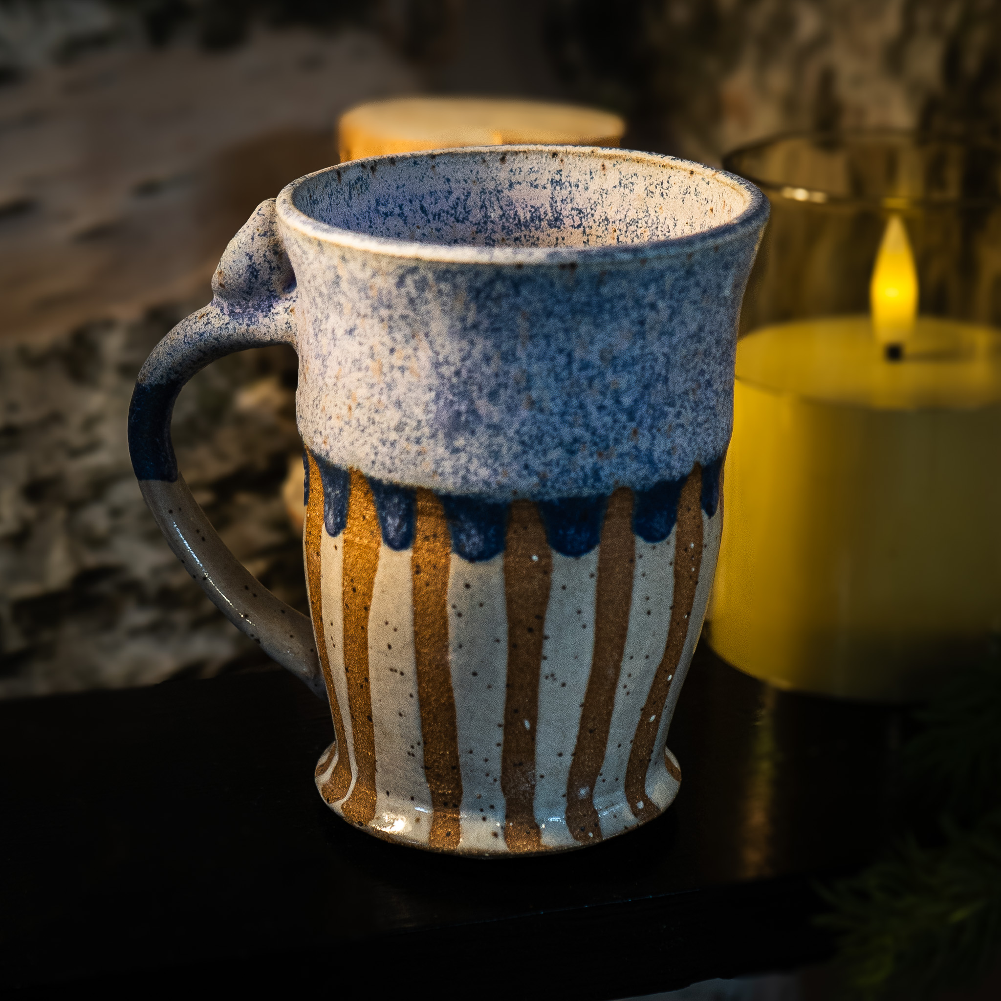Space blue stripe mug
