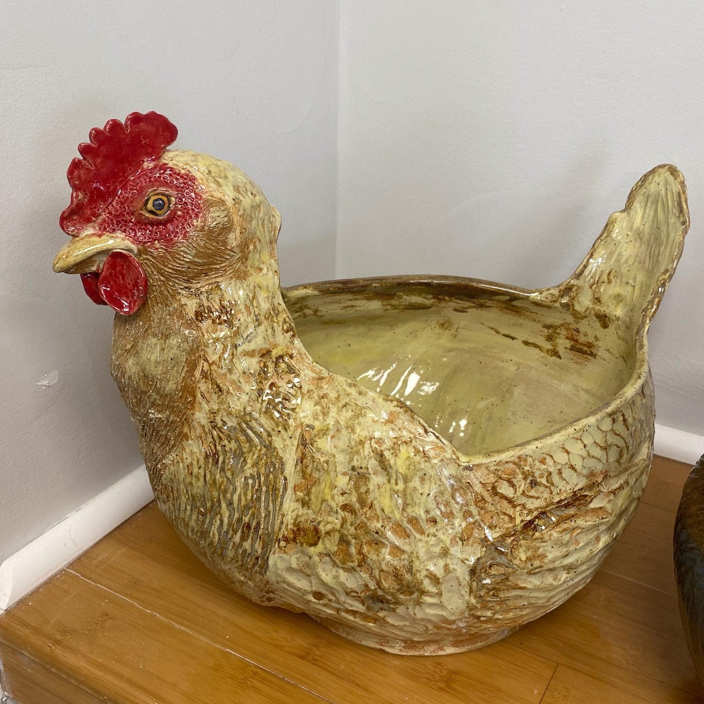 Golden Chicken Planter
