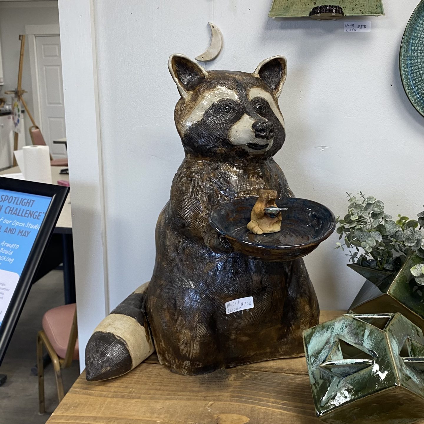 Raccoon Sculpture