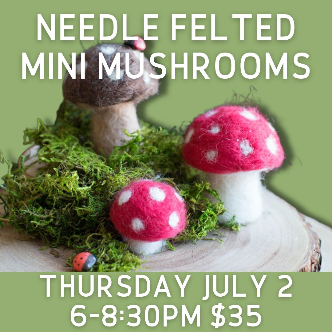 Needle Felted Mushrooms
