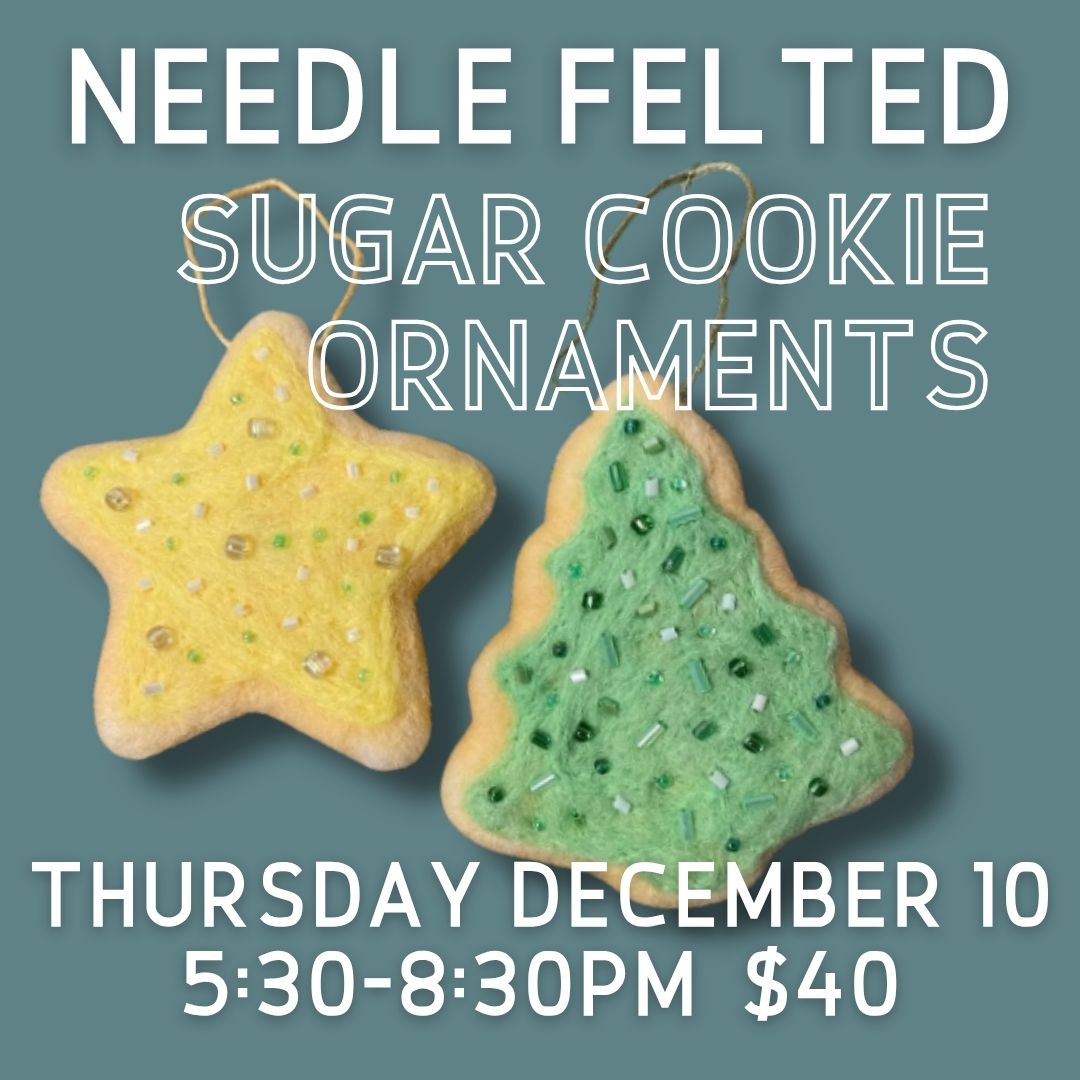 Needle Felted sugar cookies