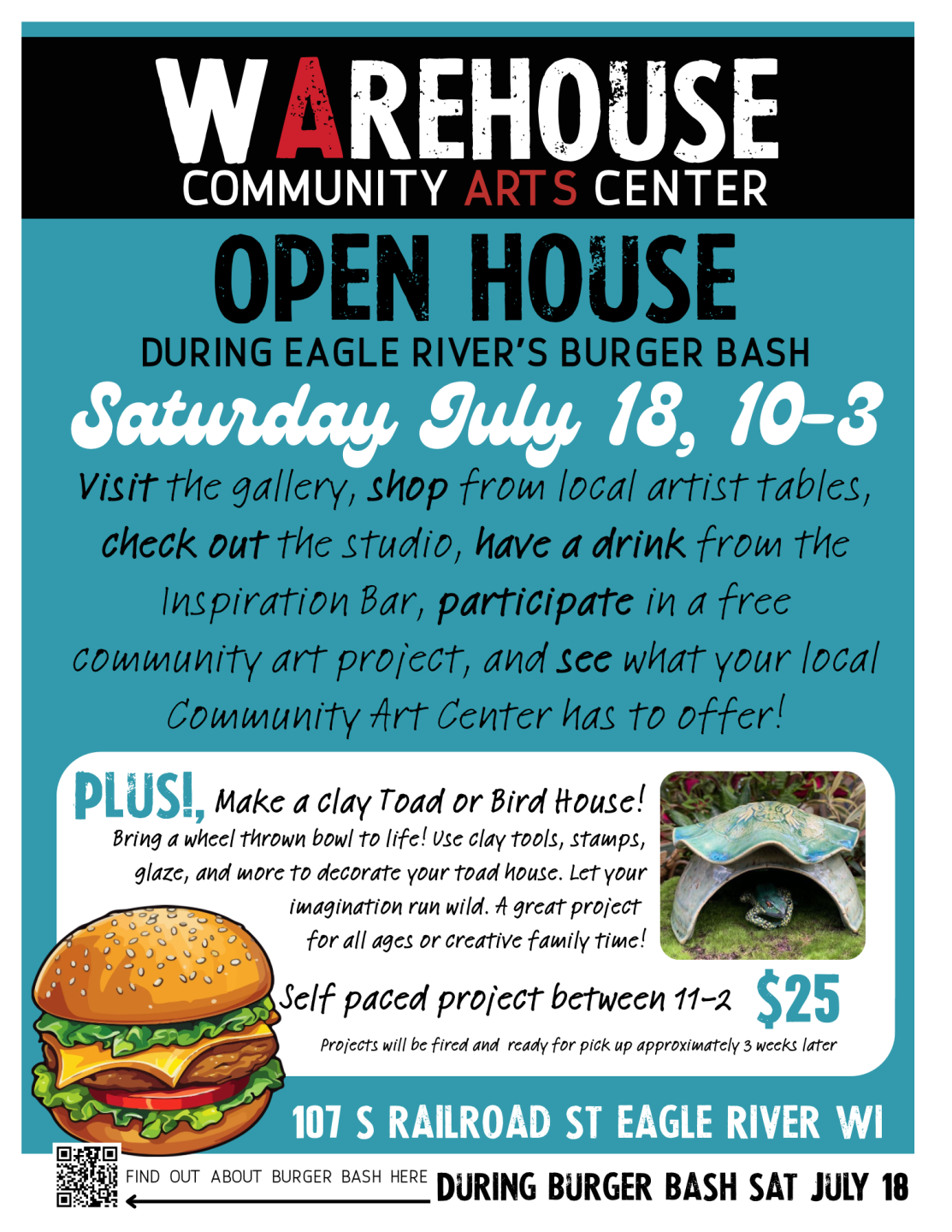 Saturday July 18 - open house