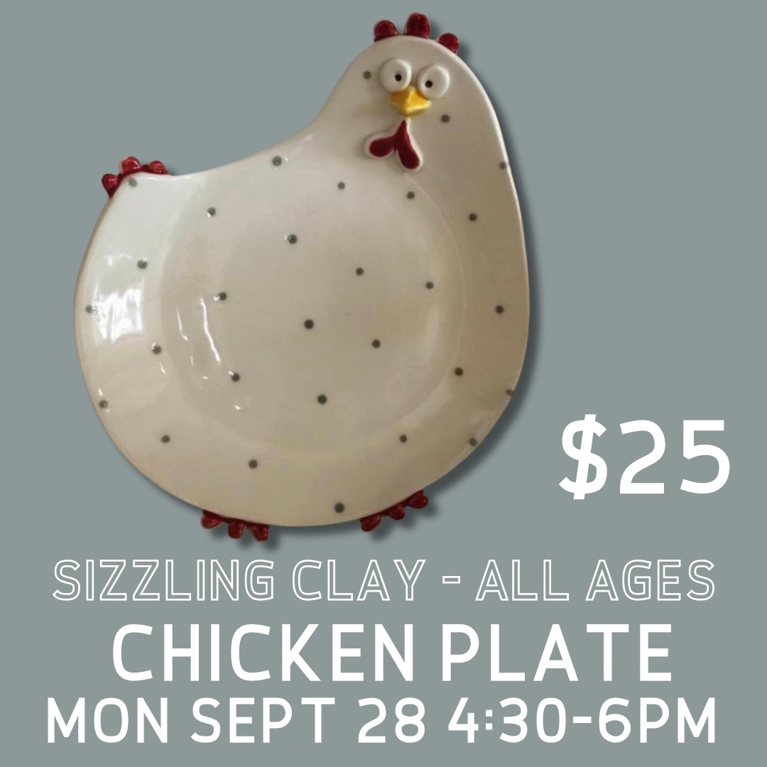 Clay chicken plate