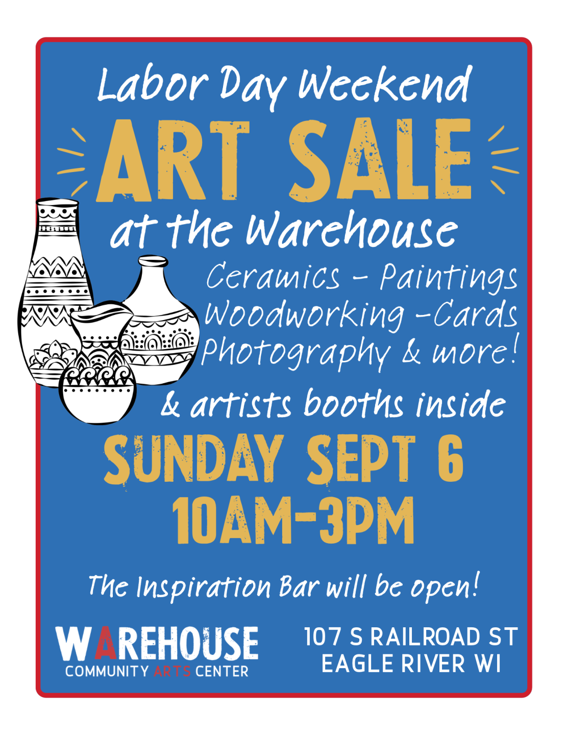 Sunday september 6 - open house and Art sale