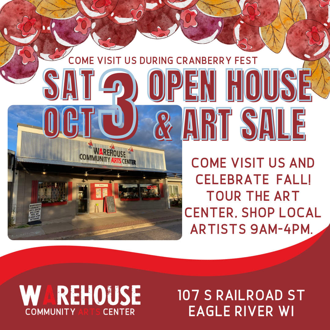Saturday October 3 - open house and Art sale