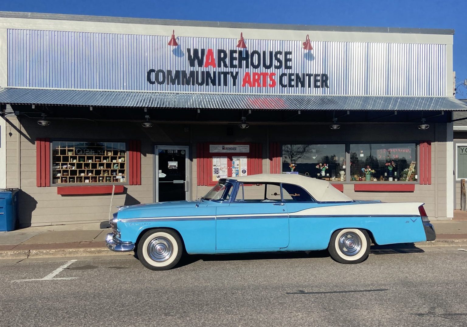 Classic Car in front of Warehouse Classic Car in front of Warehouse
